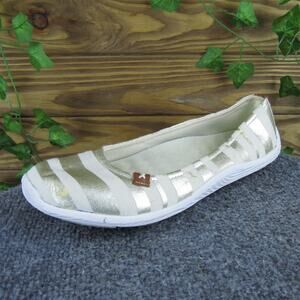 Dr. Scholl's Women's Joliet Ballet Gold‎ Leather Sz 8.5 Medium Gently Used 2025
